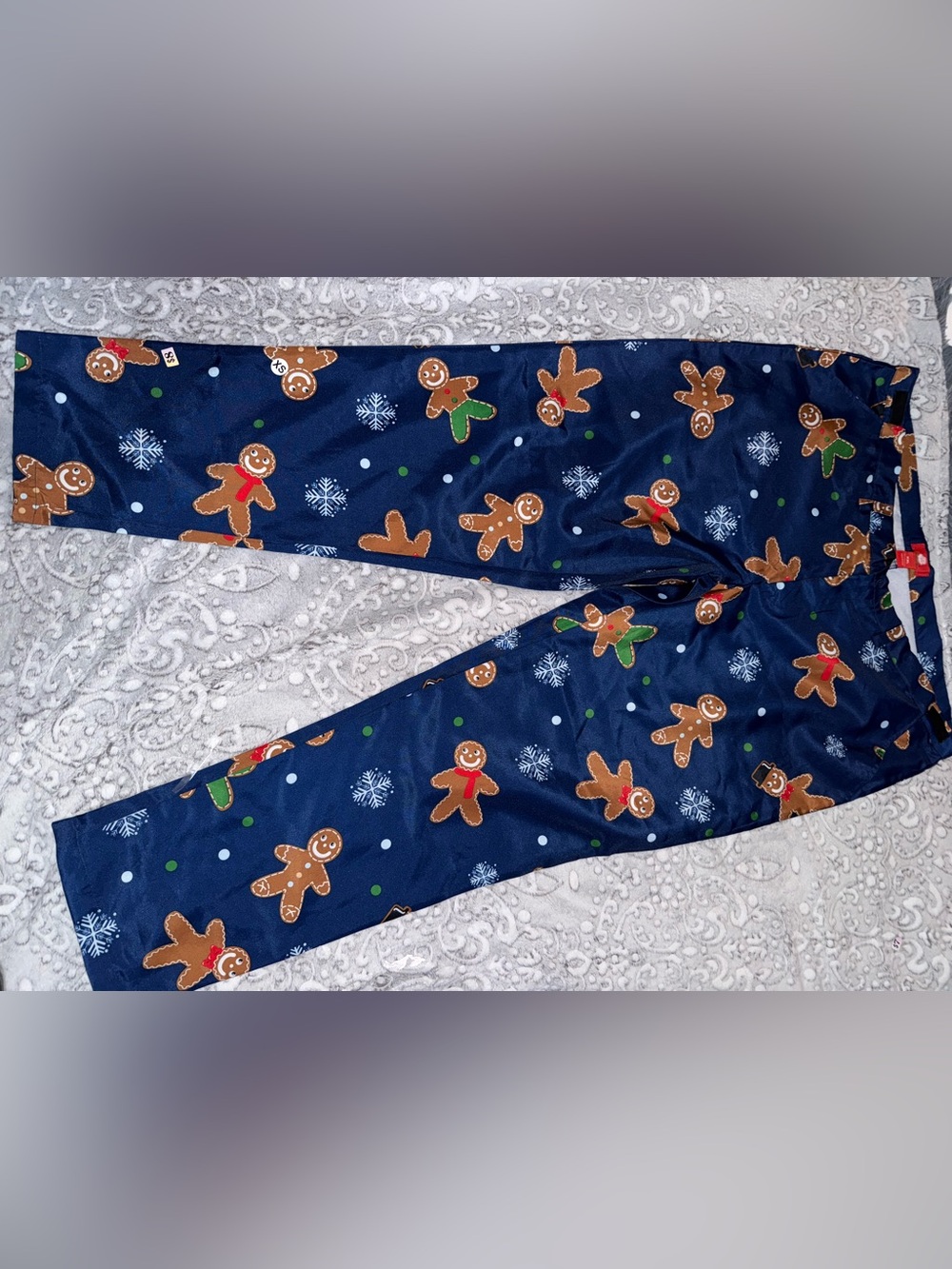 Holiday Time Unisex XXL Gingerbread Christmas Pajama Pants Navy NWOT